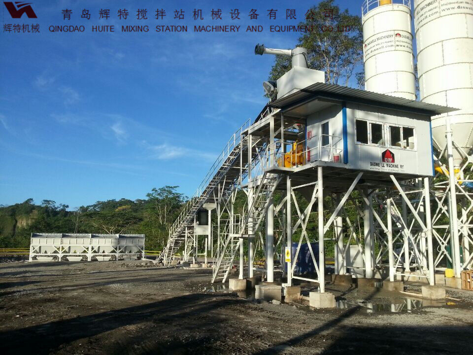 輝特混凝土攪拌站HZS90攪拌臂布置合理，攪拌性能強